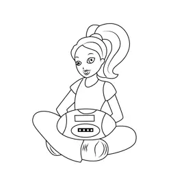 Polly Pocket Listing A Music Free Coloring Page for Kids