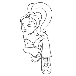 Polly Pocket Sitting Free Coloring Page for Kids