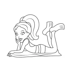 Ready To Sleep Free Coloring Page for Kids