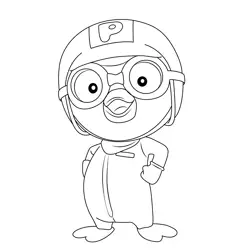 Pororo Style Free Coloring Page for Kids