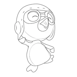 Singing Song Pororo Free Coloring Page for Kids