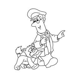 Postman Pat And Jess Free Coloring Page for Kids