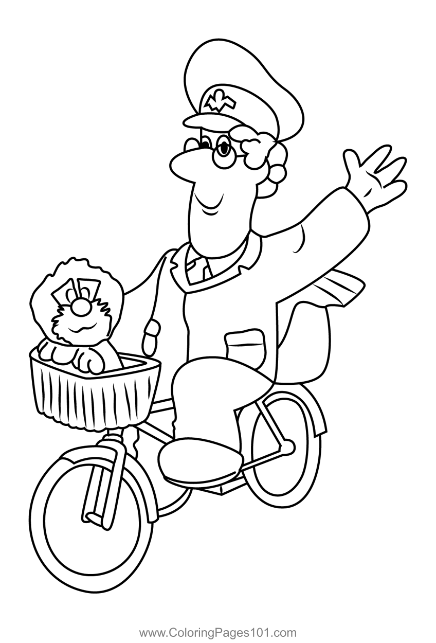 Postman Pat Going Coloring Page for Kids - Free Postman Pat Printable  Coloring Pages Online for Kids  | Coloring Pages for  Kids