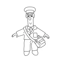 Postman Pat Plush Free Coloring Page for Kids