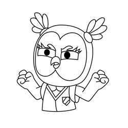 Minerva 1 Powerbirds Free Coloring Page for Kids