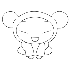 Cute Pucca Free Coloring Page for Kids