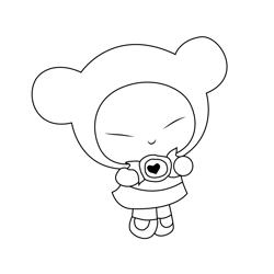 Pucca In Love Free Coloring Page for Kids