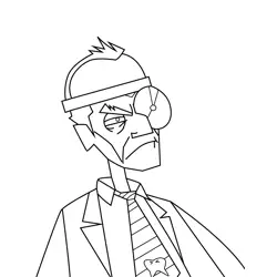 Dr. Feinstein Randy Cunningham 9th Grade Ninja Free Coloring Page for Kids