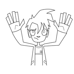 Randy Cunningham Hands Up Randy Cunningham 9th Grade Ninja Free Coloring Page for Kids