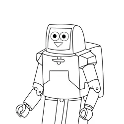 Announcer Bot Regular Show Free Coloring Page for Kids