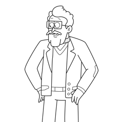 Archie Regular Show Free Coloring Page for Kids