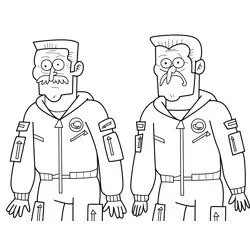Barry & Jones Regular Show Free Coloring Page for Kids