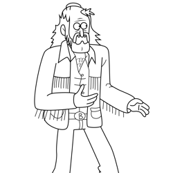Barry Regular Show Free Coloring Page for Kids
