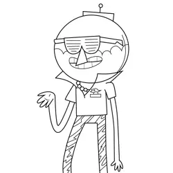 Benson Clone Regular Show Free Coloring Page for Kids