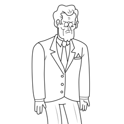 Bert Coleman Regular Show Free Coloring Page for Kids