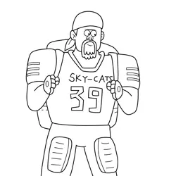 Brock Stettman Regular Show Free Coloring Page for Kids