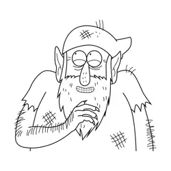 Buttonwillow McButtonwillow Regular Show Free Coloring Page for Kids