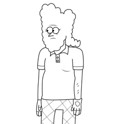 Carl Putter Regular Show Free Coloring Page for Kids