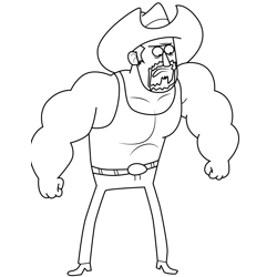 Carl Regular Show Free Coloring Page for Kids
