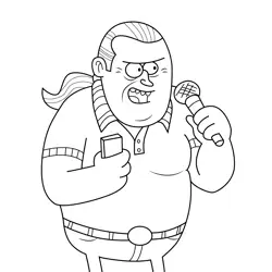 Carrey O'Key Regular Show Free Coloring Page for Kids