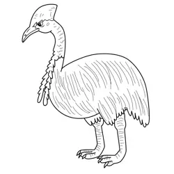 Cassowary Regular Show Free Coloring Page for Kids