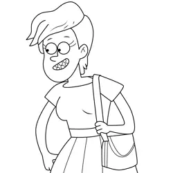 Celia Regular Show Free Coloring Page for Kids