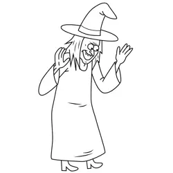 Chocolate Witch Regular Show Free Coloring Page for Kids