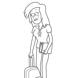 Daphne Gonzales Regular Show Free Coloring Page for Kids