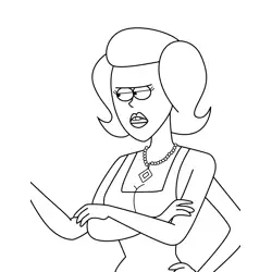 Death's Wife Regular Show Free Coloring Page for Kids