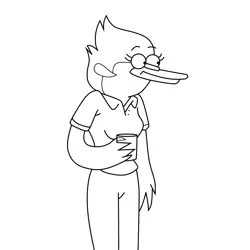 Denise Smith Regular Show Free Coloring Page for Kids