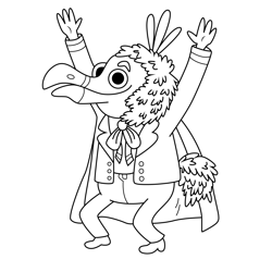 Dodo Guy Regular Show Free Coloring Page for Kids