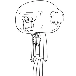 Dr. Henry Regular Show Free Coloring Page for Kids