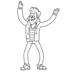 Dusty B Regular Show Free Coloring Page for Kids