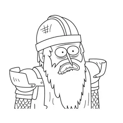 Eggscellent Knight Regular Show Free Coloring Page for Kids