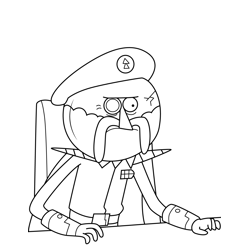 Future Benson Regular Show Free Coloring Page for Kids