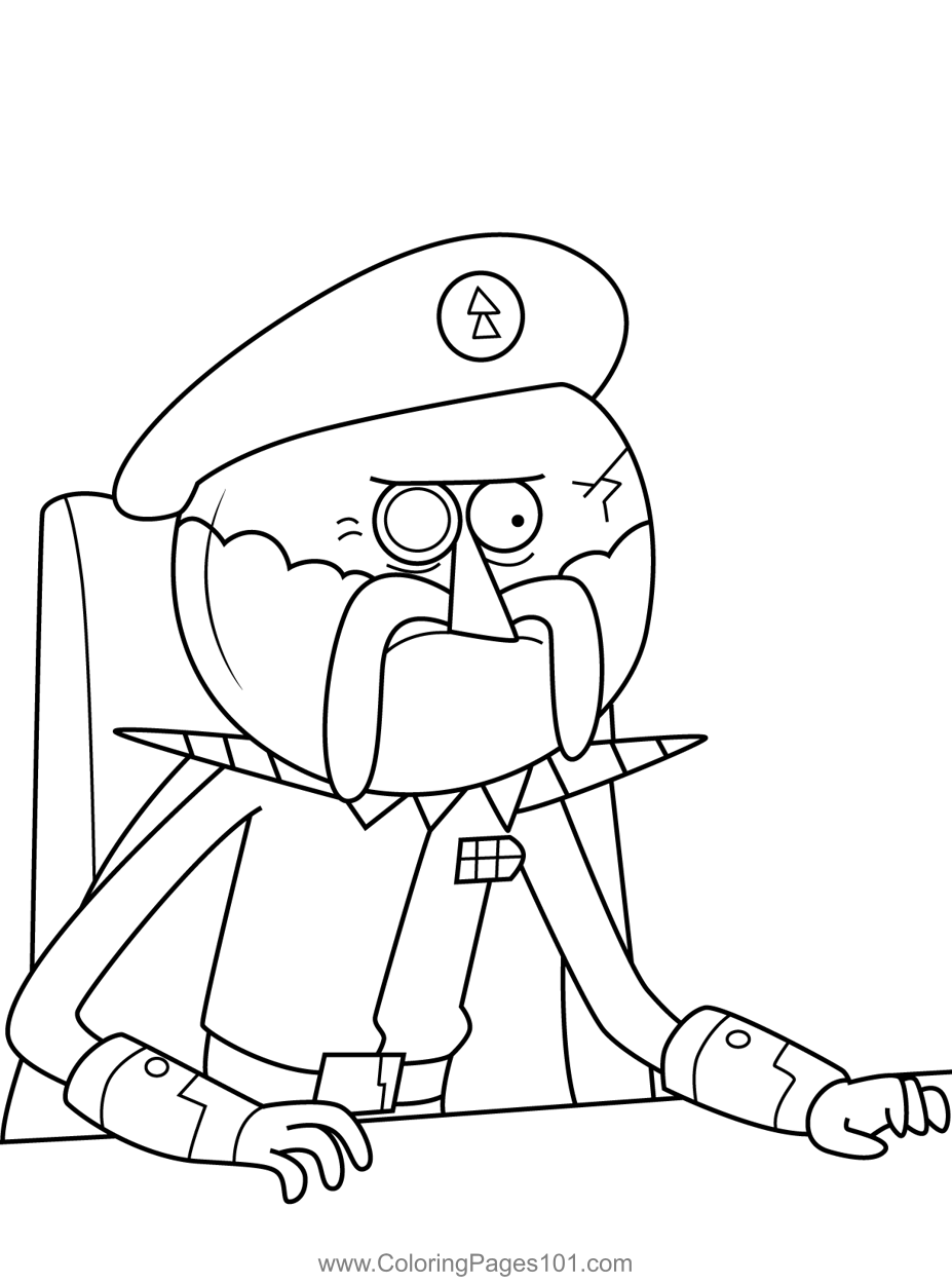 regular show coloring pages benson