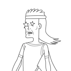 Gary Regular Show Free Coloring Page for Kids
