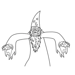 Halloween Wizard Regular Show Free Coloring Page for Kids