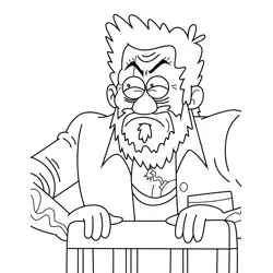 Hector Regular Show Free Coloring Page for Kids