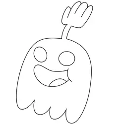 Hi Five Ghost Regular Show Free Coloring Page for Kids