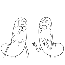 Hot Dogs Regular Show Free Coloring Page for Kids