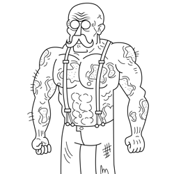 Howard Fightington Regular Show Free Coloring Page for Kids