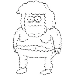 Knitted Muscle Man Regular Show Free Coloring Page for Kids