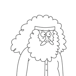 Lazy Dave Regular Show Free Coloring Page for Kids