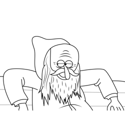 Leon Regular Show Free Coloring Page for Kids