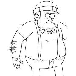 Manny Regular Show Free Coloring Page for Kids