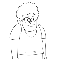 Milton Regular Show Free Coloring Page for Kids