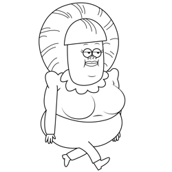 Monique Sorrenstein Regular Show Free Coloring Page for Kids