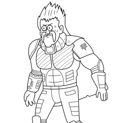 Mr. Ross Regular Show Free Coloring Page for Kids