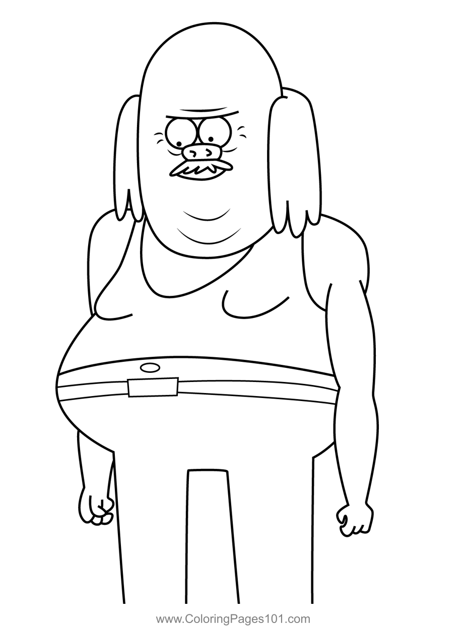 Muscle Bro Regular Show Coloring Page for Kids - Free Regular Show ...